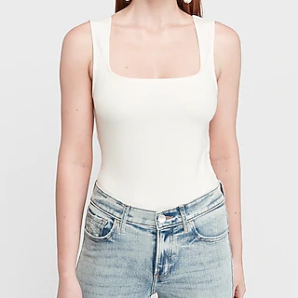 Ivory Square Neck Tank